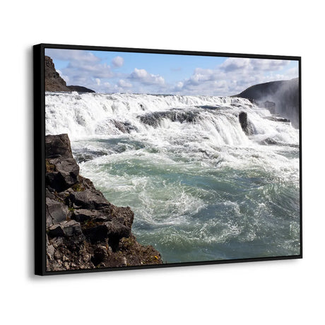 Gullfoss Glory Waterfall Canvas Wall Art