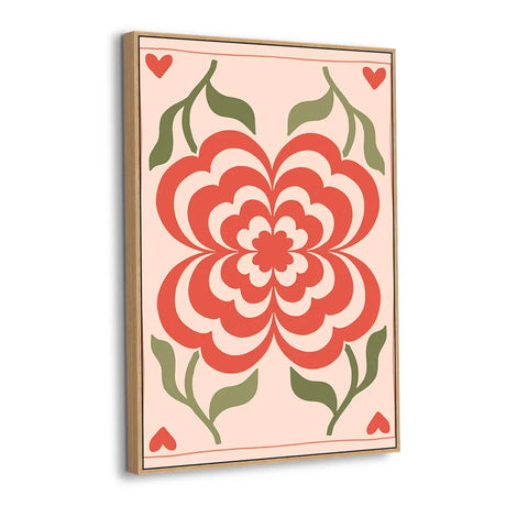 Heartfelt Bloom Canvas Wall Art