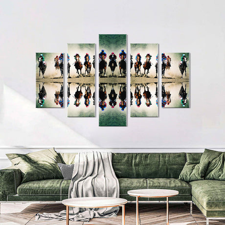 Horse Racing Canvas Wall Art