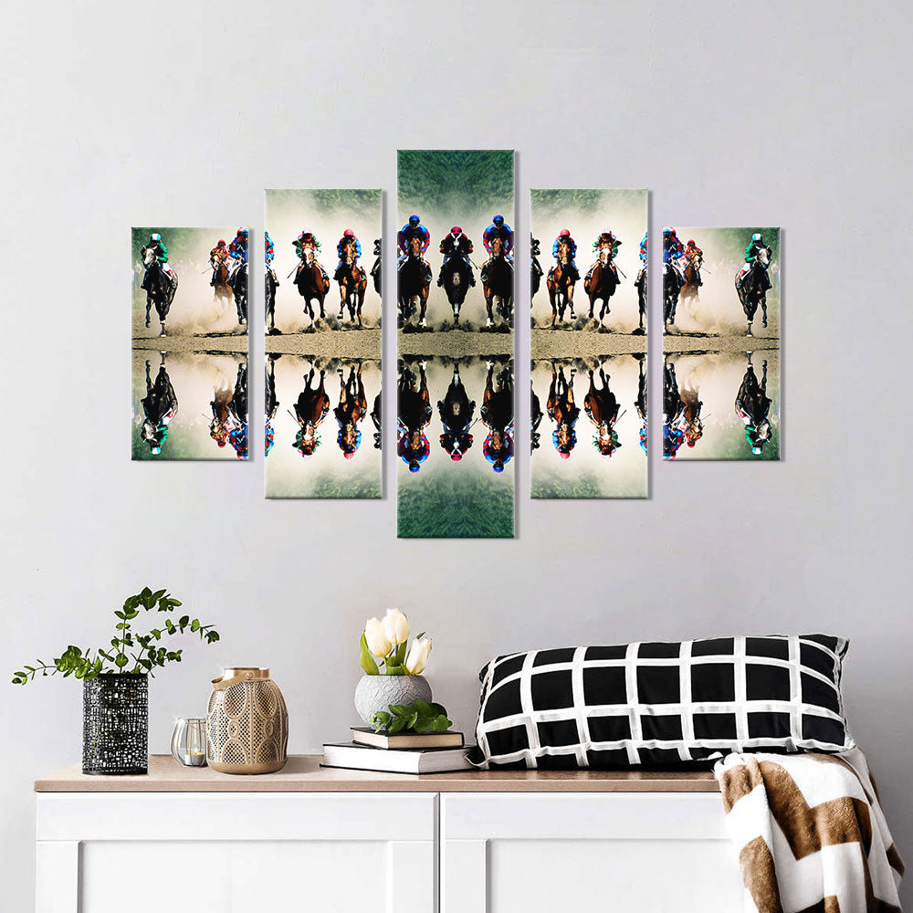 Horse Racing Canvas Wall Art