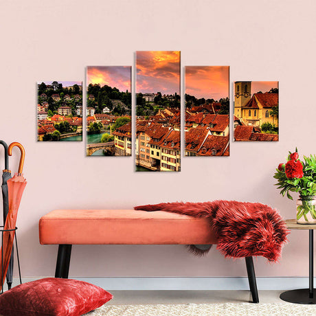 Houses of Bern, Switzerland Canvas Wall Art