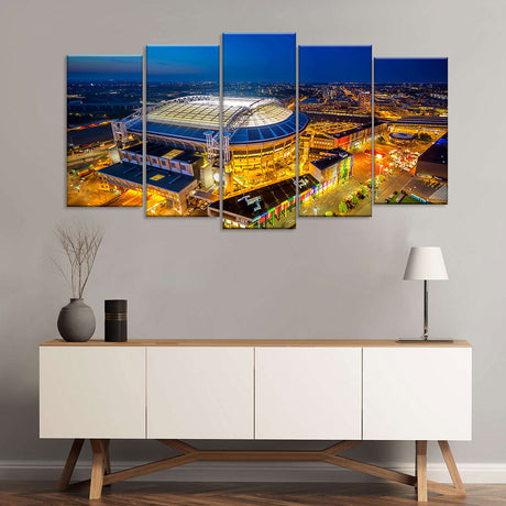 Johan Cruyff Arena Night View Amsterdam Canvas Wall Art