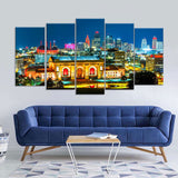 Kansas City Union Station Night View Canvas Wall Art