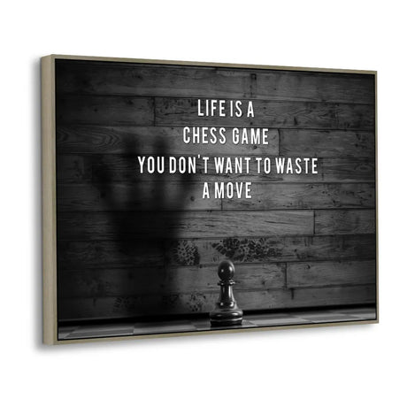 Life is a Chess Game Canvas Wall Art
