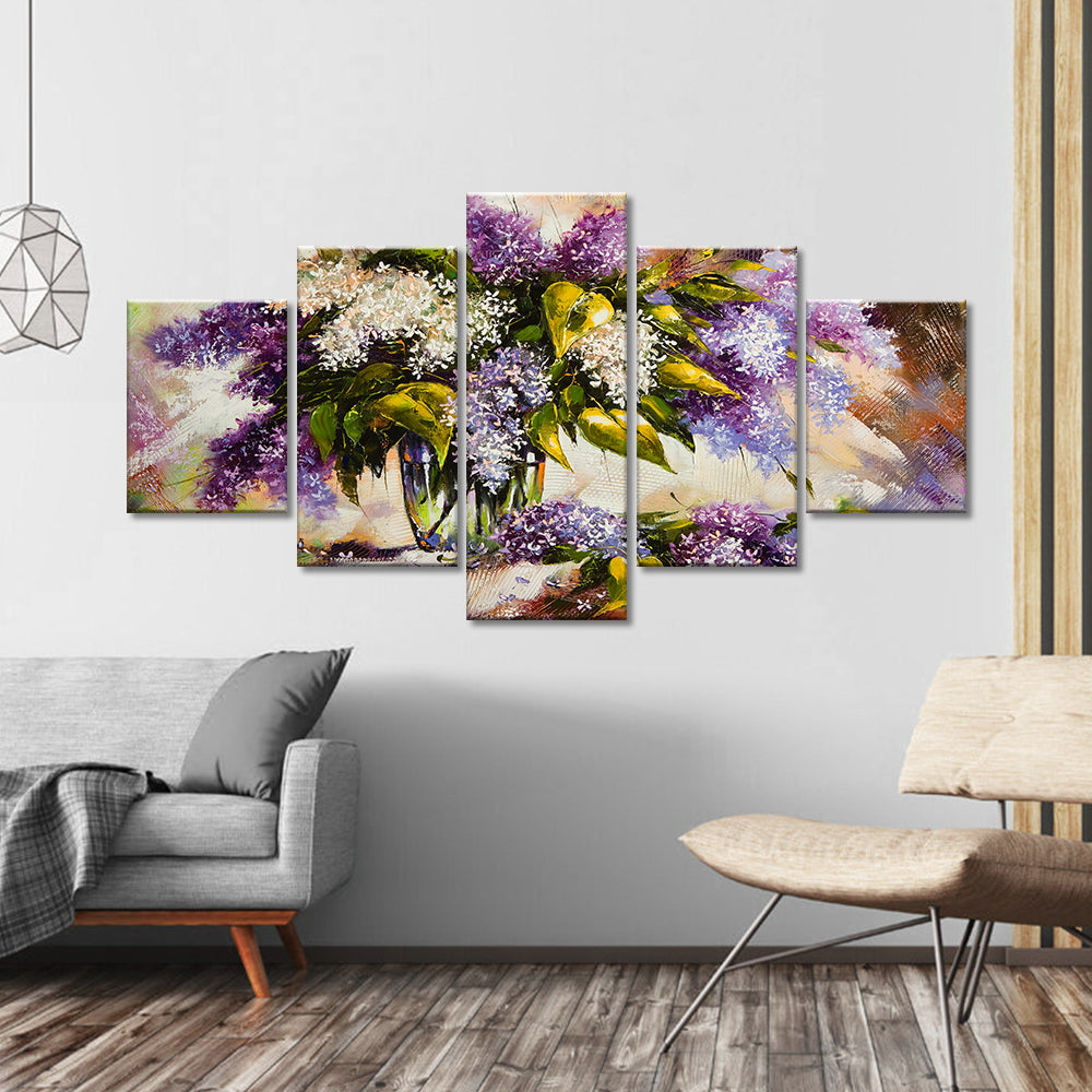 Lilac Bouquet Canvas Wall Art