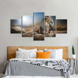 Lion King Resting On Rock - Multi-Panel Canvas Wall Art