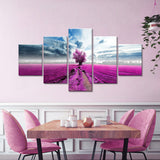 Lone Purple Tree Canvas Wall Art