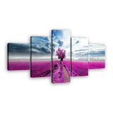 Lone Purple Tree Canvas Wall Art