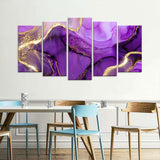 "Luxury Purple and Gold Marble" Canvas Wall Art