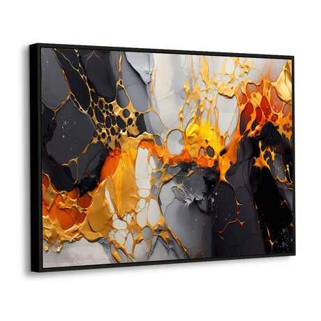 Luxury Black & Gold Canvas Wall Art – Bold & Modern Fluid Design