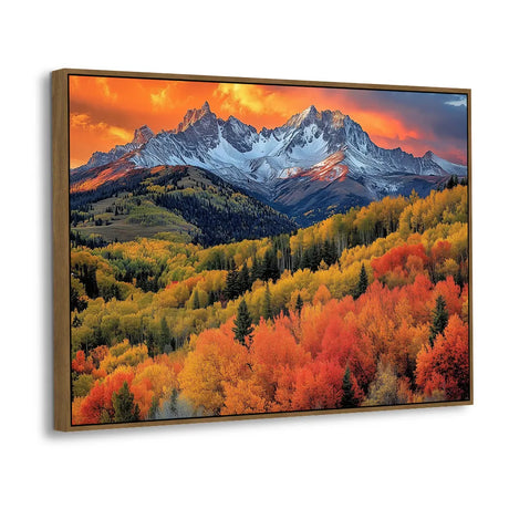 Majestic Autumn Mountain Canvas Wall Art