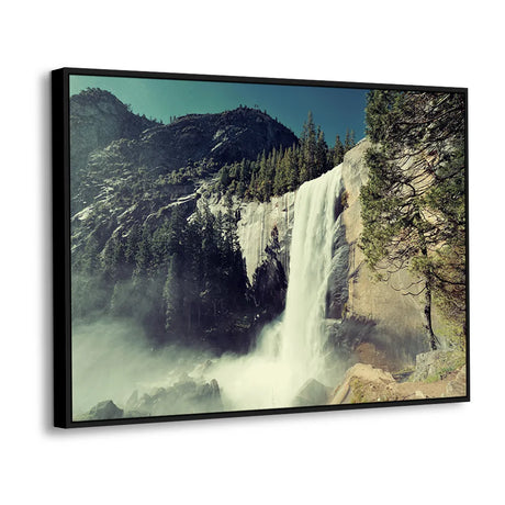 Majestic Cliffside Falls Canvas Wall Art