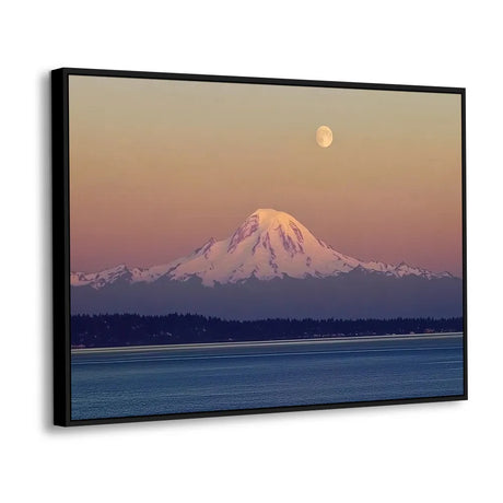 Majestic Mountain Moonrise Canvas Wall Art