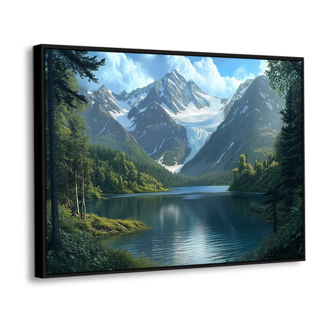 Majestic Mountain and Lake Canvas Wall Art
