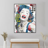 Marilyn Monroe Collage Art Graffiti Canvas Wall Art