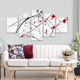 Modern Abstract Splash Lines Canvas Wall Art