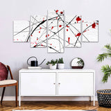 Modern Abstract Splash Lines Canvas Wall Art