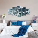 Modern Gray and White Marble Canvas Wall Art