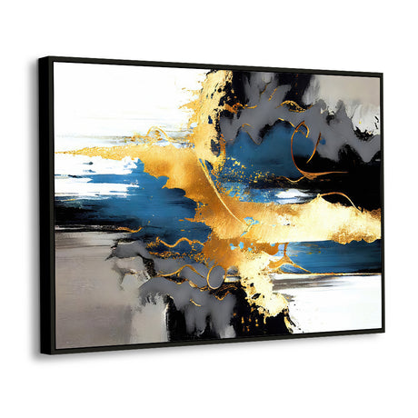 Modern Statement Piece -Luxury Black & Gold Canvas Wall Art
