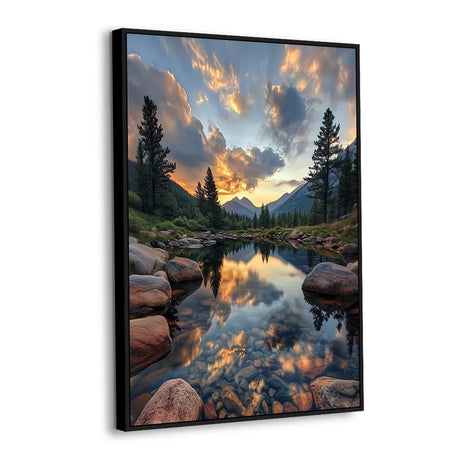 Mountain Sunset Canvas Wall Art - Nature’s Tranquil Beauty
