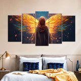 "Golden Wings Of Grace" Canvas Wall Art