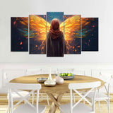 "Golden Wings Of Grace" Canvas Wall Art