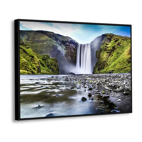 Mystic Falls Iceland Waterfall Canvas Wall Art