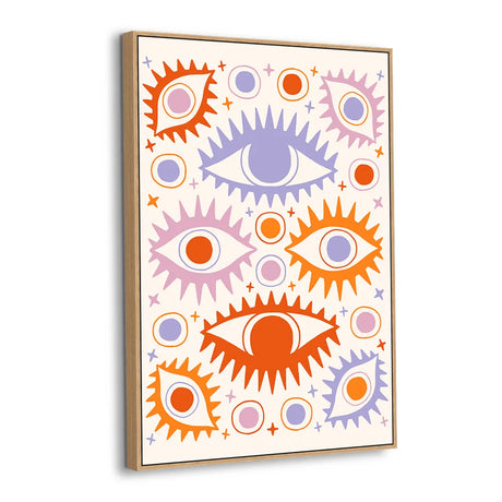 Mystic Retro Eyes Canvas Wall Art