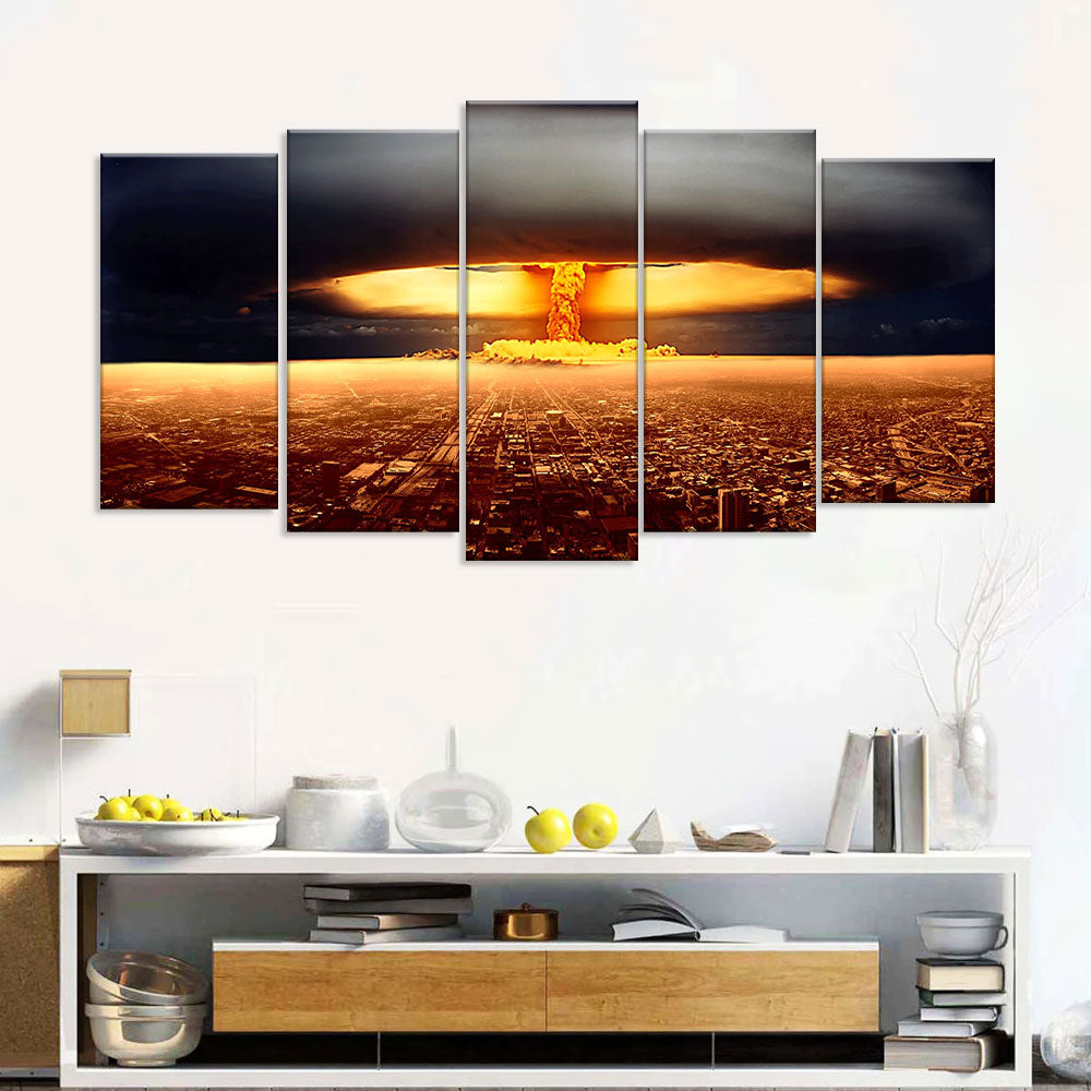 Nuclear Explosion Canvas Wall Art