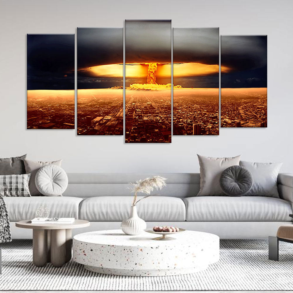 Nuclear Explosion Canvas Wall Art