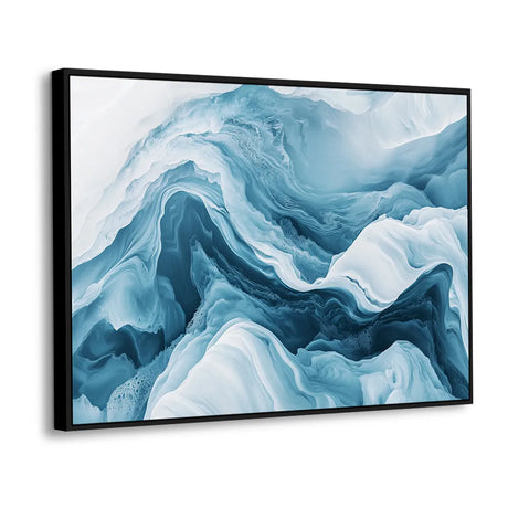 Ocean Waves In Shades Of Blue-Canvas Wall Art