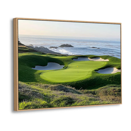 Oceanfront Golf Course Canvas Wall Art