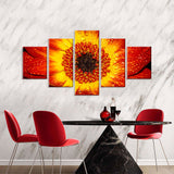 Orange Sunflower Bloom Canvas Wall Art