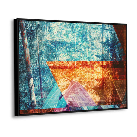 Orange and Blue Psychedelic Forest Canvas Wall Art