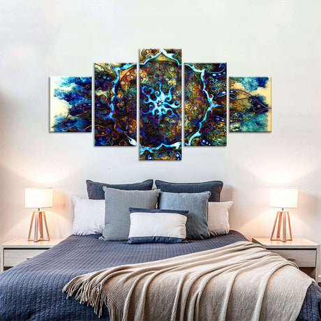 Oriental Ornamental Mandala Canvas Wall Art