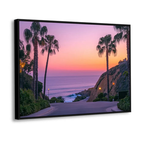 Palm Paradise Sunset Canvas Wall Art