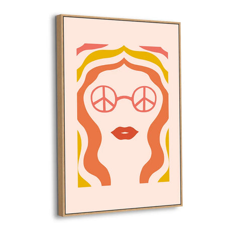 Peace Vibes Portrait Canvas Wall Art