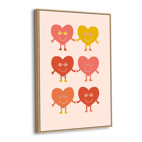 Peaceful Heart Parade Canvas Wall Art