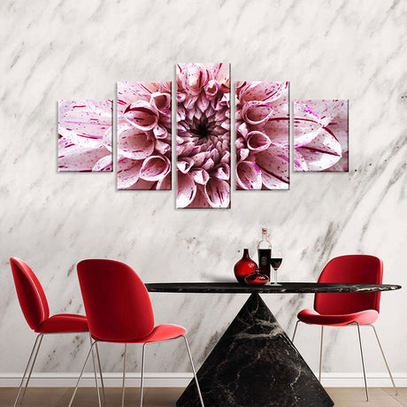 Pink Dahlia Close-Up Canvas Wall Art