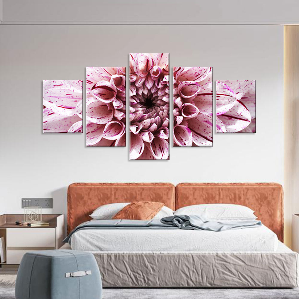 Pink Dahlia Close-Up Canvas Wall Art