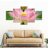 Pink Lotus Flower Canvas Wall Art