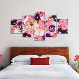 Pink Pansy Flower Canvas Wall Art