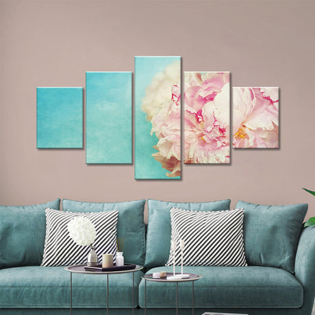 Pink Peonies Canvas Wall Art