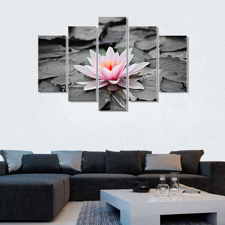 Pink Water Lily canvas wall art