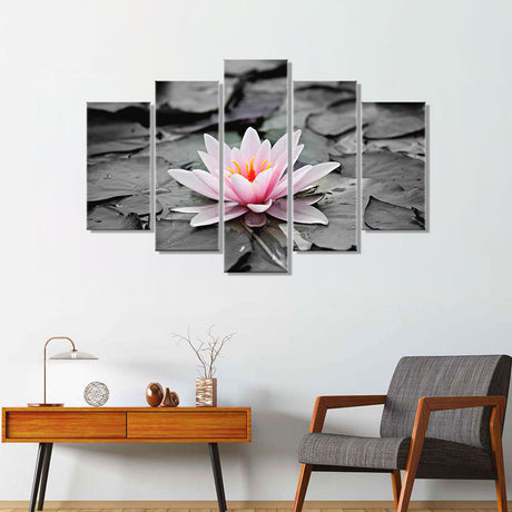 Pink Water Lily canvas wall art