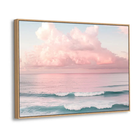 Pink Ocean Serenity Canvas Wall Art
