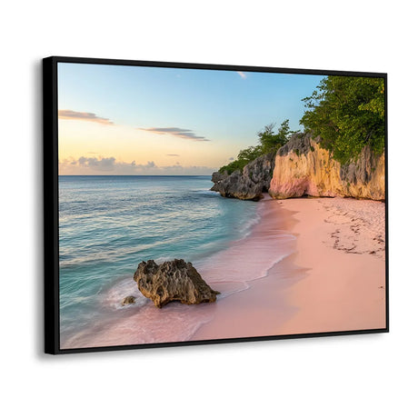 Pink Sand Beach Canvas Wall Art