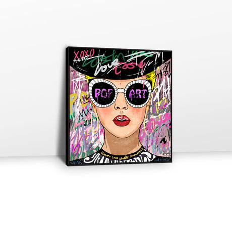 Pop Art Girl Graffiti Canvas Wall Art