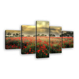 Poppy Field At Sunset Wall Art