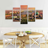 Prague Castles with Vltava River Canvas Wall Art
